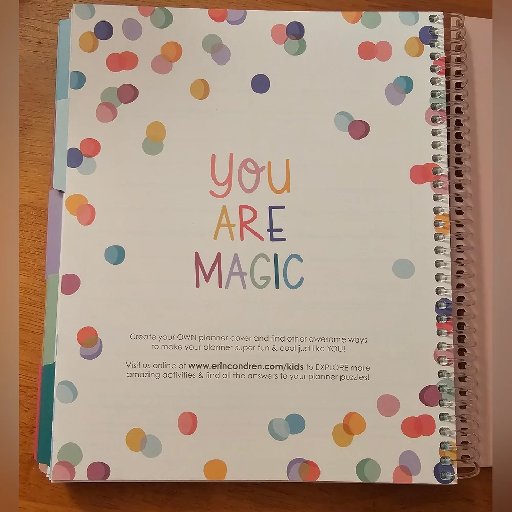 Erin Condren Kids Planner - Pink and Multicolor Insects - Bright Bugs Design